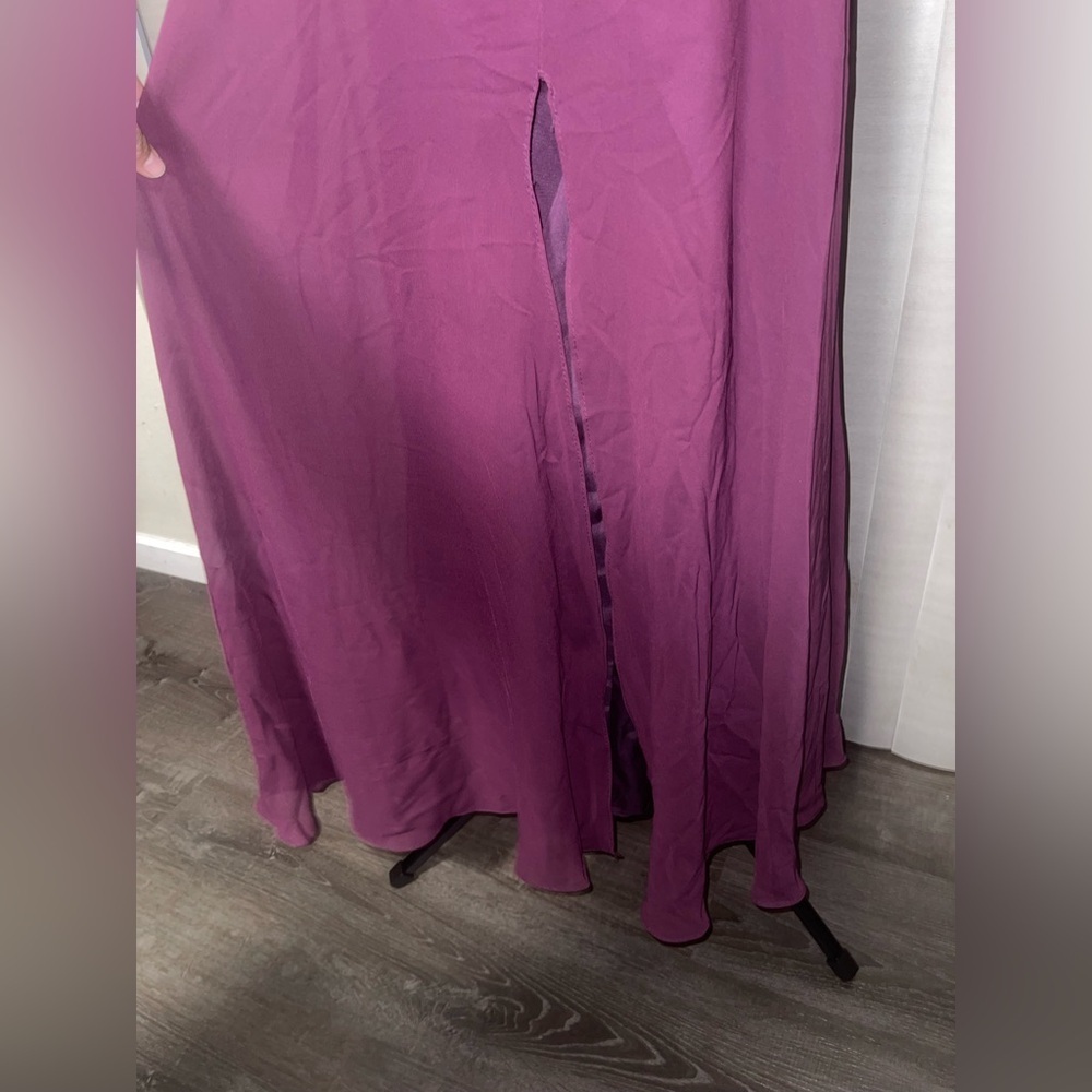 Elegant Purple Lace Wedding Dress - Picture 4 of 13